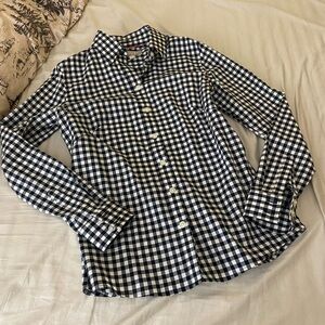 Banana Republic Black and White Checkered Shirt
